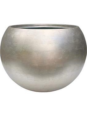 Кашпо Baq metallic silver leaf globe matt light champagne (с техническим горшком) Кашпо Baq metallic silver leaf globe matt light champagne (с техническим горшком)