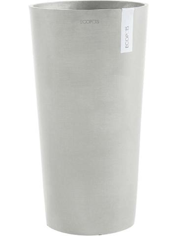 Кашпо Ecopots amsterdam mid high 66 white grey Кашпо Ecopots amsterdam mid high 66 white grey