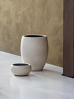 Кашпо Grigio tall balloon antique white D40 H50 см