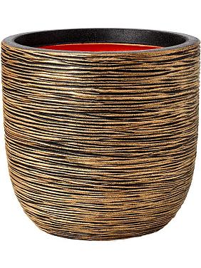 Кашпо Capi nature rib nl planter ball black gold Кашпо Capi nature rib nl planter ball black gold