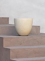 Кашпо Grigio egg pot antique white D40 H36 см