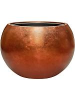 Кашпо Baq metallic silver leaf globe matt copper (с техническим горшком) D60 H43 см