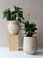 Кашпо Mineral harrith high l travertine beige D53 H68 см