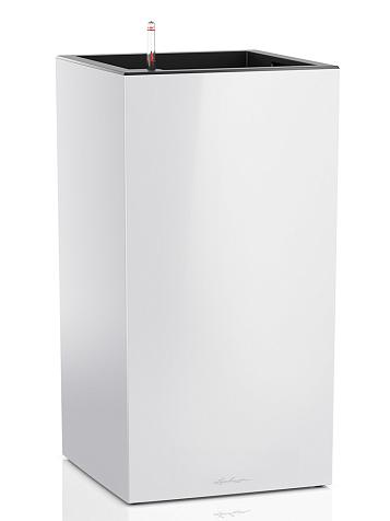 Кашпо Lechuza Canto high 40 белый лакированный