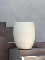 Кашпо Grigio tall balloon antique white D55 H68 см