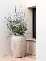 Кашпо Mineral lena xs travertine beige D40 H51 см