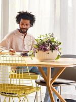 Кашпо Vibes fold bowl linen white D25 H12 см