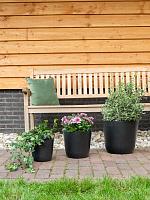 Кашпо Palermo pot black D21 H19 см Кашпо Palermo pot black D21 H19 см