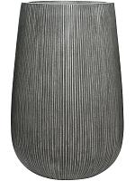 Кашпо Ridged vertically patt high m dark grey D44 H66 см Кашпо Ridged vertically patt high m dark grey D44 H66 см
