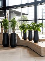 Кашпо Fiberstone nax l black D50 H101 см