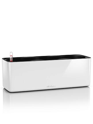 Кашпо Lechuza Cube Glossy Triple (белый лакированный)