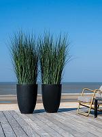 Кашпо Fiberstone ben xl black D52 H72 см