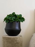 Кашпо Fusion pot black D24 H22 см
