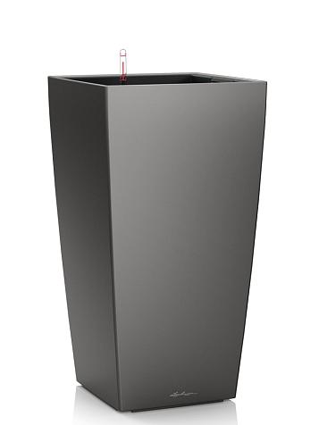 Кашпо Lechuza Cubico 40 антрацитовый металлик