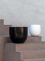 Кашпо Argento new egg pot black D55 H46 см