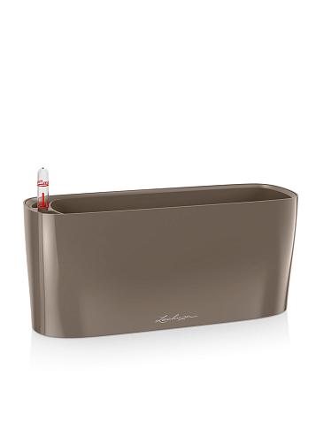 Кашпо Lechuza Delta 10 серо-коричневый лакированный