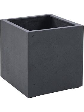 Кашпо Grigio cube anthracite