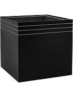 Кашпо Baq line-up cube matt black (с техническим горшком и подставкой на колесиках) L48 W48 H48 см