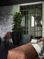 Кашпо Capi nature rib nl vase elegant deluxe black D38 H58 см Кашпо Capi nature rib nl vase elegant deluxe black D38 H58 см