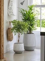 Кашпо Ridged perry l, white stripe D54 H60 см