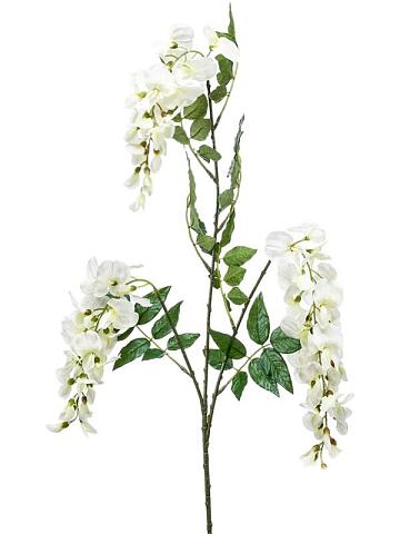 Глициния ветвь с кремовыми цветами искусственная Глициния ветвь с кремовыми цветами искусственная