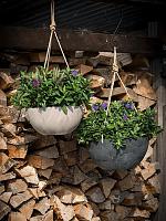 Кашпо подвесное Artstone fiona hanger grey D25 H12 см