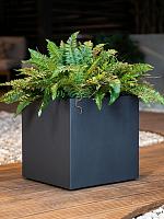 Кашпо Stretto cube anthracite L40 W40 H40 см Кашпо Stretto cube anthracite L40 W40 H40 см
