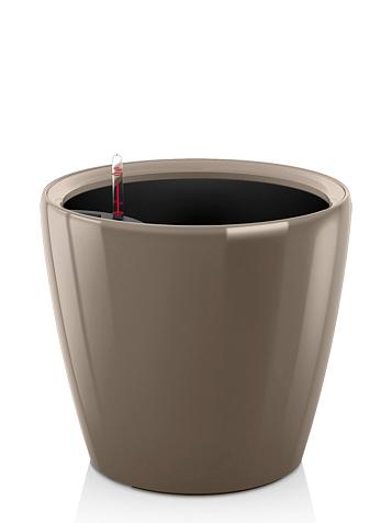 Кашпо Ola Dom Couple Deluxe 35 (16л) серо-коричневый лакированный