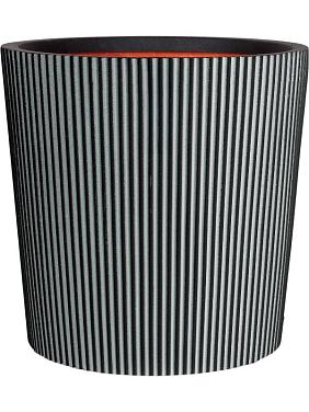 Кашпо Capi nature groove nl vase conical anthracite