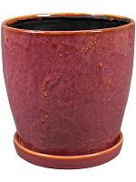 Кашпо с поддоном Vivi pot with saucer cherry D20 H19 см