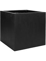 Кашпо Fiberstone block xl black L60 W60 H60 см
