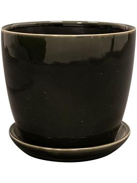 Кашпо с поддоном Rico pot with saucer shadow grey Кашпо с поддоном Rico pot with saucer shadow grey