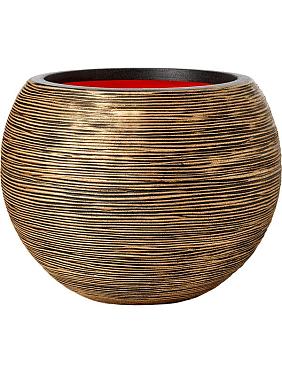 Кашпо Capi nature rib nl vase ball black gold Кашпо Capi nature rib nl vase ball black gold