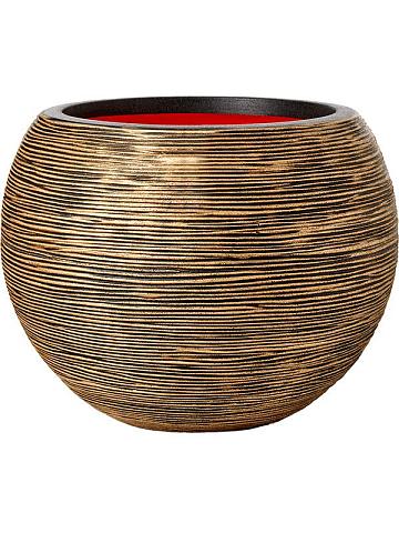 Кашпо Capi nature rib nl vase ball black gold Кашпо Capi nature rib nl vase ball black gold