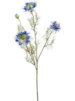 Нигелла с синими цветами искусственная W21 H73 см