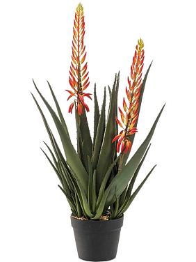Алоэ с оранжевыми цветами искусственное Алоэ с оранжевыми цветами искусственное