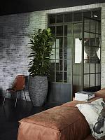 Кашпо Capi nature rib nl vase elegant deluxe anthracite D38 H58 см