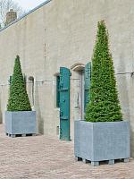 Кашпо Fiberstone jumbo m grey with feet L70 W70 H70 см