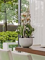 Кашпо Fiberstone sunny m glossy white D33 H20 см