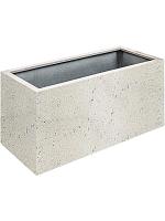 Кашпо Grigio box with wheels antique white L90 W40 H40 см