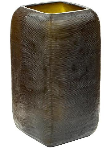 Ваза Vase lines cut olive Ваза Vase lines cut olive