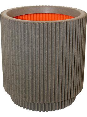 Кашпо Capi nature groove nl vase cylinder warm taupe Кашпо Capi nature groove nl vase cylinder warm taupe