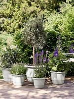 Кашпо Amiga round silky white D30 H20 см