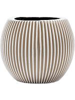 Кашпо Capi nature groove vase ball ivory D18 H15 см Кашпо Capi nature groove vase ball ivory D18 H15 см