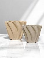 Кашпо Drift pot cream D40 H32 см