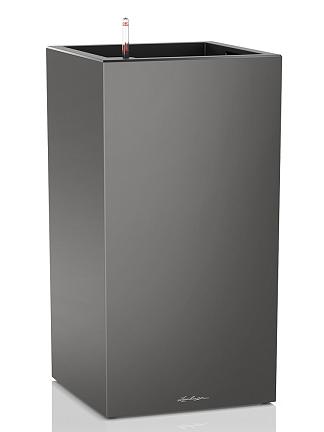 Кашпо Lechuza Canto high (антрацитовый металлик)