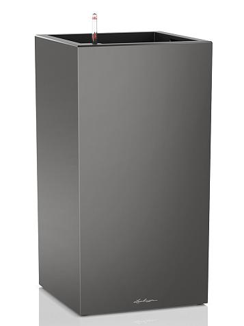 Кашпо Lechuza Canto high 40 антрацитовый металлик