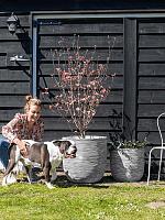 Кашпо Capi nature rib nl planter ball ivory D43 H41 см