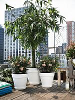 Кашпо Loft urban round white D29 H26 см