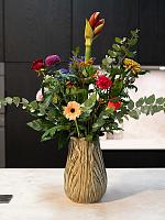 Ваза Flora pot tall powder taupe D20 H30 см Ваза Flora pot tall powder taupe D20 H30 см